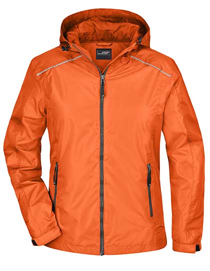 Ladies´ Rain Jacket in Orange, Größe XXL
