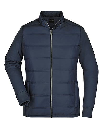 Ladies´ Hybrid Sweat Jacket in Navy, Größe XXL