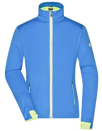 Ladies´ Sports Softshell Jacket in Bright Blue, Größe XXL