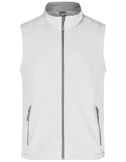 Men´s Promo Softshell Vest in White, Größe 3XL
