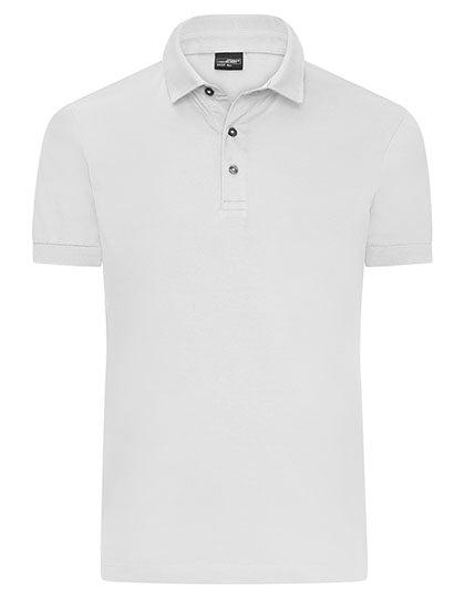 Men´s Mercerised Polo in White, Größe 3XL