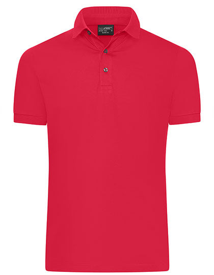 Men´s Mercerised Polo Slim Fit in Light Red, Größe XXL