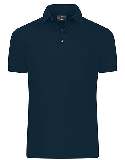 Men´s Mercerised Polo Slim Fit in Navy, Größe XXL