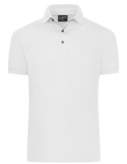 Men´s Mercerised Polo Slim Fit in White, Größe XXL