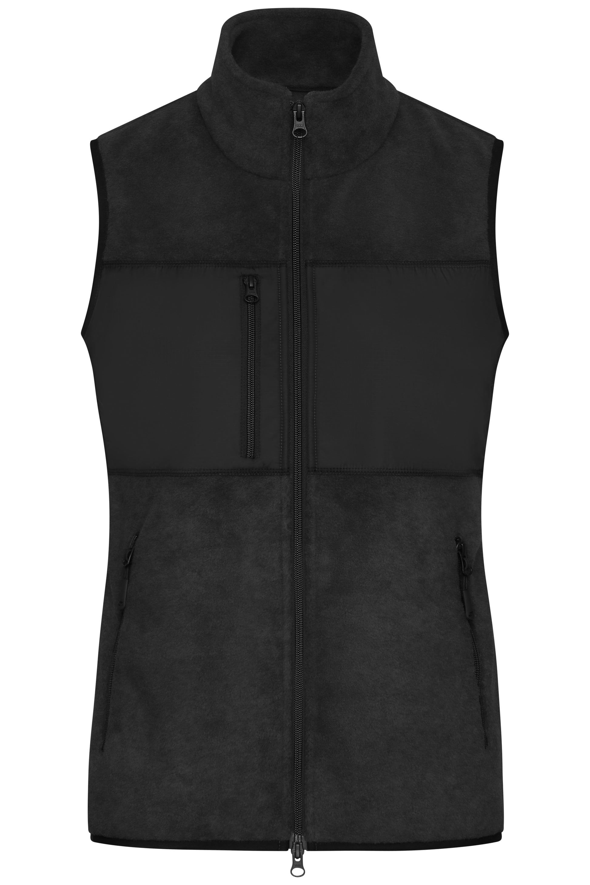 Ladies´ Fleece Vest in Black, Größe XXL