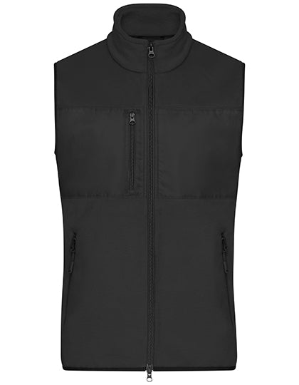 Men´s Fleece Vest in Black, Größe 3XL