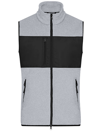 Men´s Fleece Vest in Light Melange, Größe 3XL