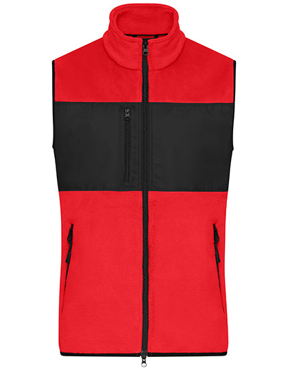 Men´s Fleece Vest in Red, Größe 3XL