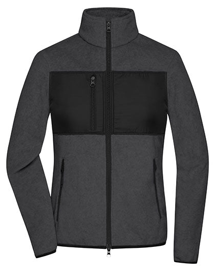 Ladies´ Fleece Jacket in Dark Melange, Größe XXL