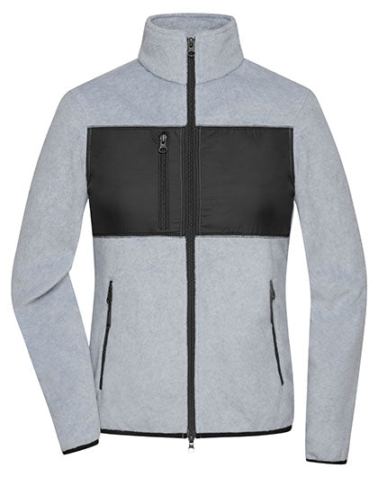 Ladies´ Fleece Jacket in Light Melange, Größe XXL
