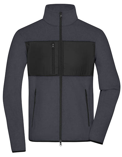 Men´s Fleece Jacket in Carbon, Größe 3XL