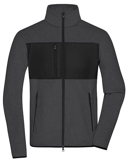 Men´s Fleece Jacket in Dark Melange, Größe 3XL