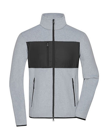 Men´s Fleece Jacket in Light Melange, Größe 3XL