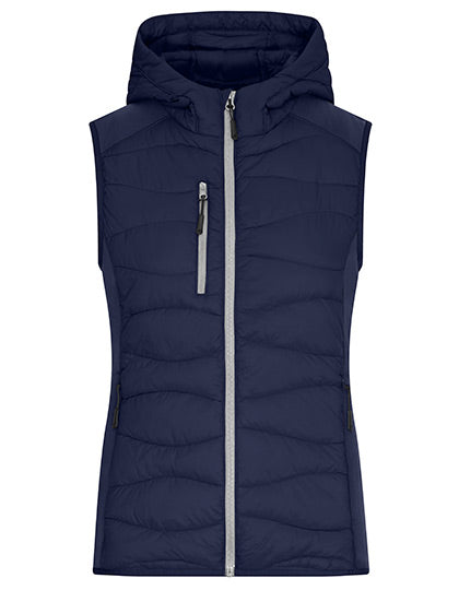 Ladies´ Hybrid Vest in Navy, Größe XXL