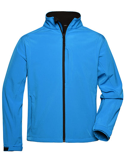 Men´s Softshell Jacket in Aqua, Größe 3XL