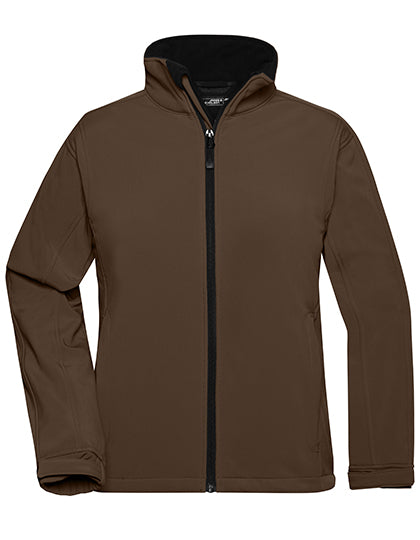Ladies´ Softshell Jacket in Brown, Größe XXL