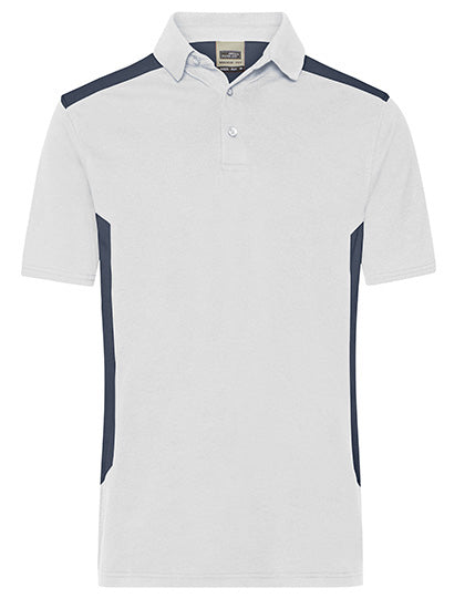 Men´s Workwear Polo -STRONG- in White, Größe 6XL