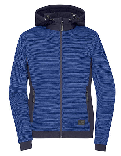 Ladies´ Padded Hybrid Jacket in Royal Melange, Größe 4XL