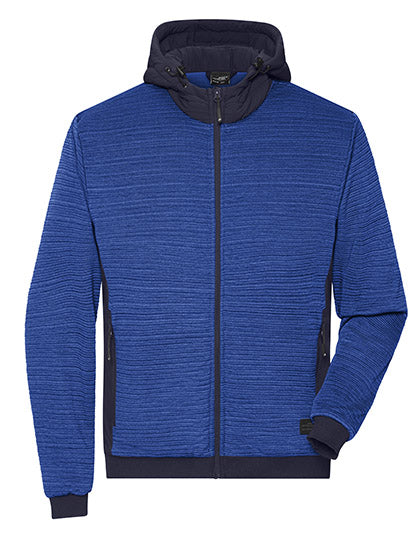 Men´s Padded Hybrid Jacket in Royal Melange, Größe 6XL