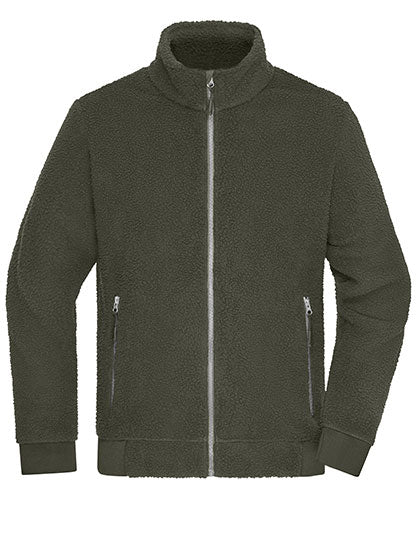 Sherpa Jacket in Olive, Größe 6XL