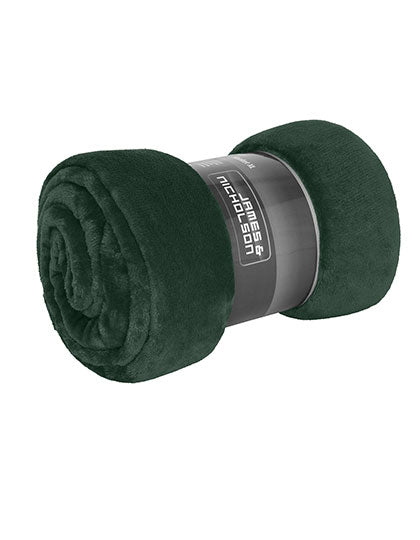 Microfibre Fleece Blanket XL in Dark Green, Größe 180 x 130 cm