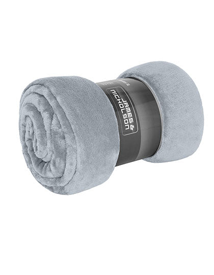 Microfibre Fleece Blanket XL in Silver (Solid), Größe 180 x 130 cm