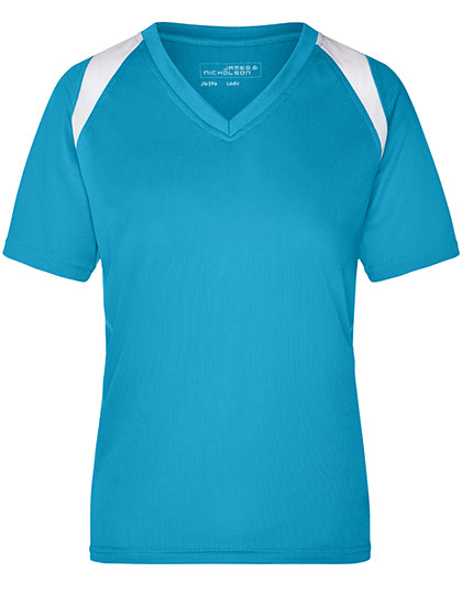 Ladies´ Running-T in Turquoise, Größe XXL