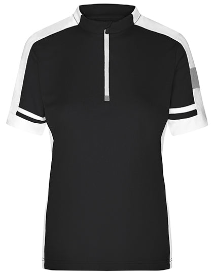 Ladies´ Bike-T Half Zip in Black, Größe XXL