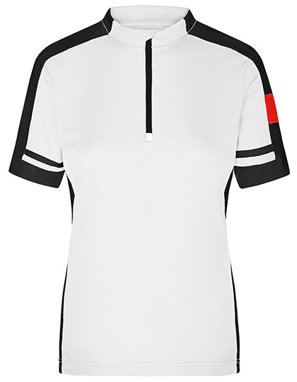 Ladies´ Bike-T Half Zip in White, Größe XXL
