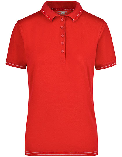 Ladies´ Elastic Polo in Red, Größe XXL
