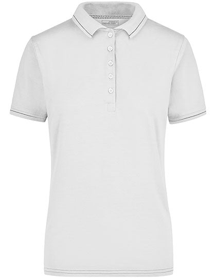 Ladies´ Elastic Polo in White, Größe XXL