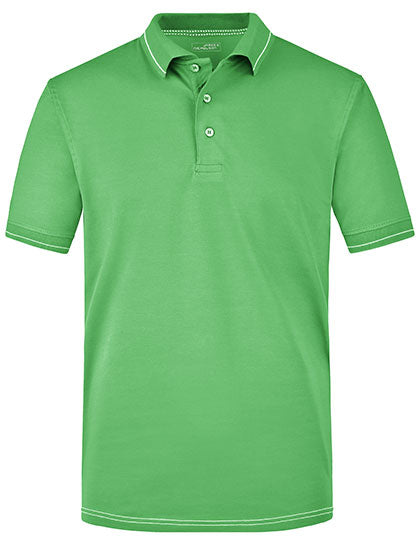 Men´s Elastic Polo in Lime Green, Größe 3XL