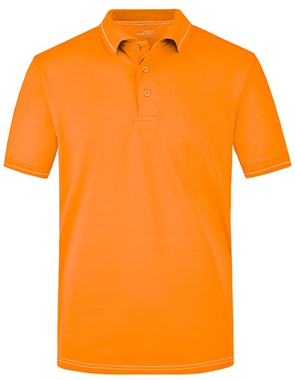 Men´s Elastic Polo in Orange, Größe 3XL