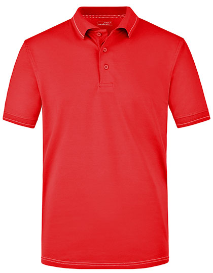 Men´s Elastic Polo in Red, Größe 3XL