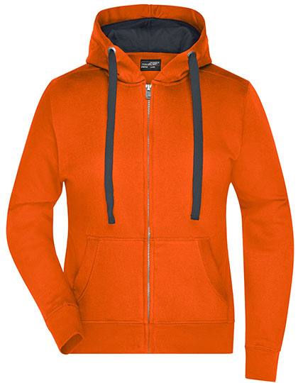 Ladies´ Hooded Jacket in Dark Orange, Größe XXL