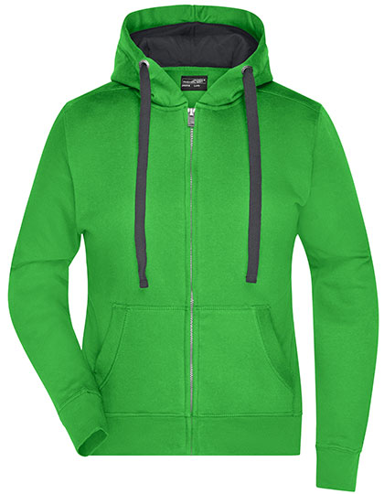Ladies´ Hooded Jacket in Green, Größe XXL