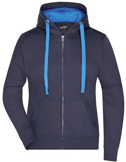 Ladies´ Hooded Jacket in Navy, Größe XXL