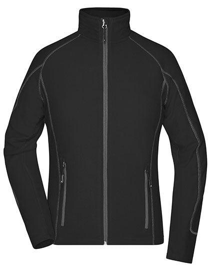 Ladies´ Structure Fleece Jacket in Black, Größe XXL