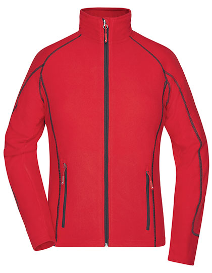 Ladies´ Structure Fleece Jacket in Red, Größe XXL