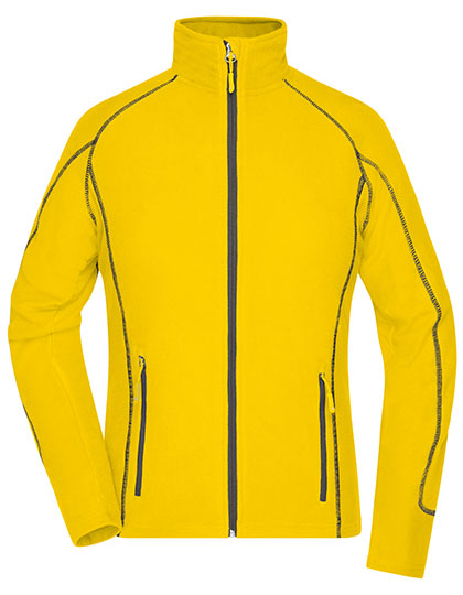 Ladies´ Structure Fleece Jacket in Yellow, Größe XXL