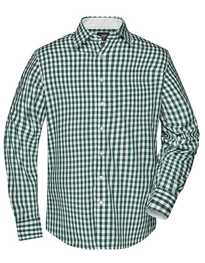 Men´s Checked Shirt in Forest Green, Größe 3XL
