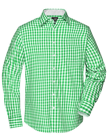 Men´s Checked Shirt in Green, Größe 3XL