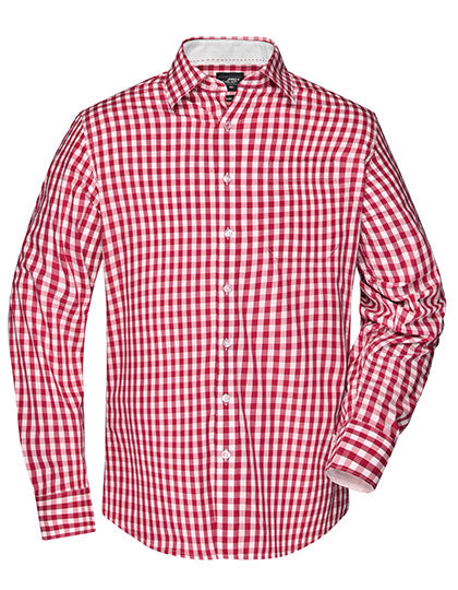 Men´s Checked Shirt in Red, Größe 3XL
