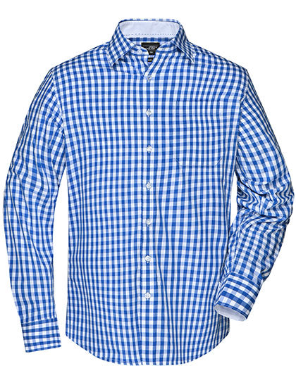 Men´s Checked Shirt in Royal, Größe 3XL