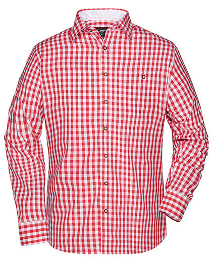 Men´s Traditional Shirt in Red, Größe 3XL