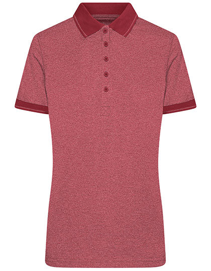 Ladies´ Heather Polo in Wine Melange, Größe XXL