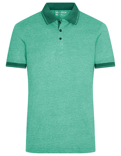 Men´s Heather Polo in Green Melange, Größe 3XL