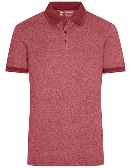 Men´s Heather Polo in Wine Melange, Größe 3XL