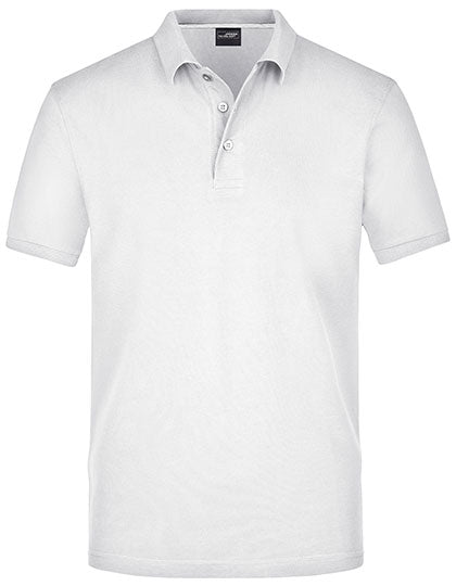 Men´s Pima Polo in White, Größe 3XL