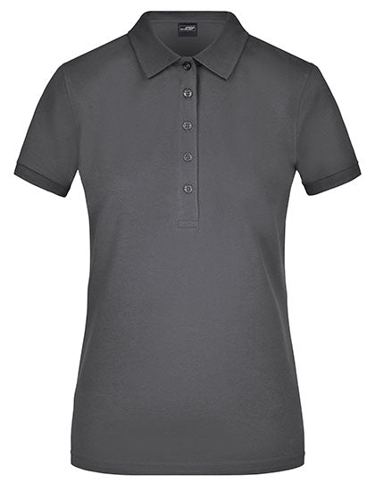 Ladies´ Elastic Polo Piqué in Graphite (Solid), Größe XXL